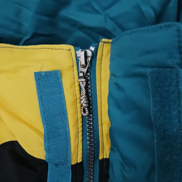 Vintage Boat Works Navigation Coat Men's Size XL Teal Yellow Black - Picture 4 of 8